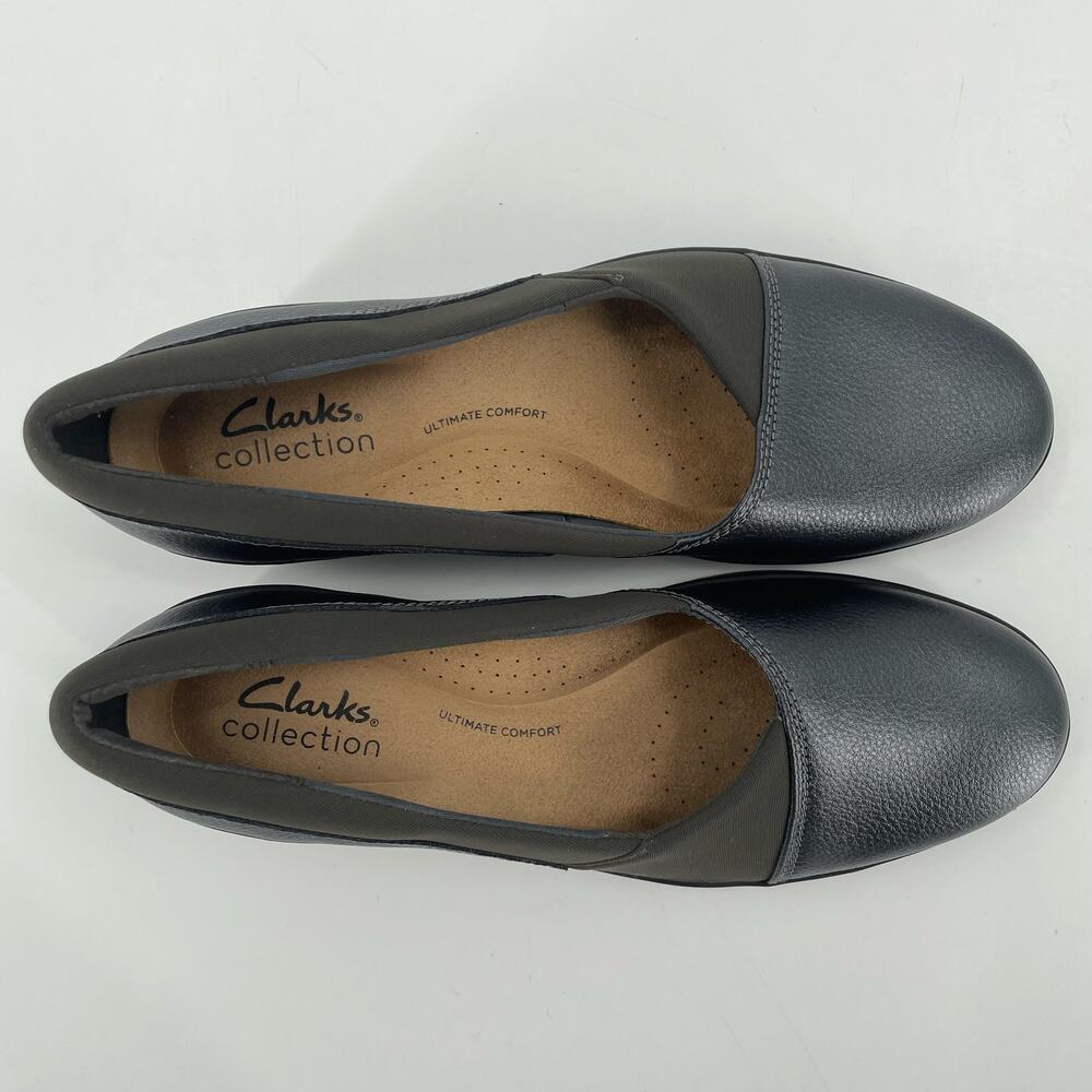 Clark’s Women’s Suttyn Walk Wedge Slip-On Shoes, Black, Sz. 7M Comfort Office - Picture 5 of 14